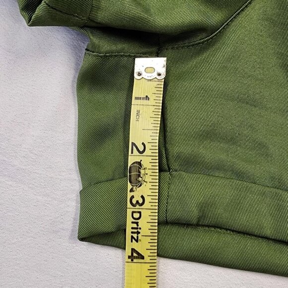 Olive Green Women's Cargo Shorts Drawstring & Elastic Waistband Pockets, sz MD - Picture 5 of 8